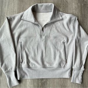 Cropped quarter zip hoodie